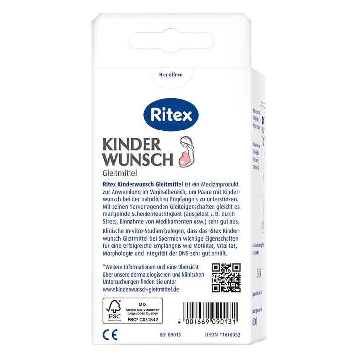 Ritex KINDERWUNSCH Gleitmittel, 8X4 ml
