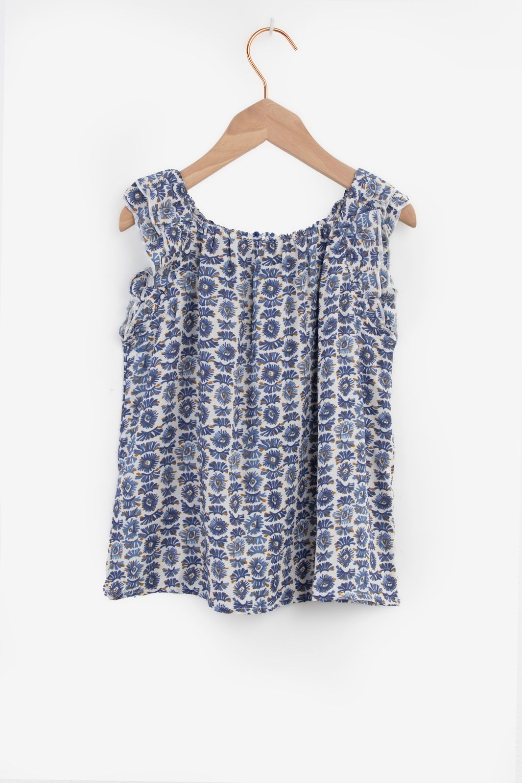 Multicolour top met ruffles