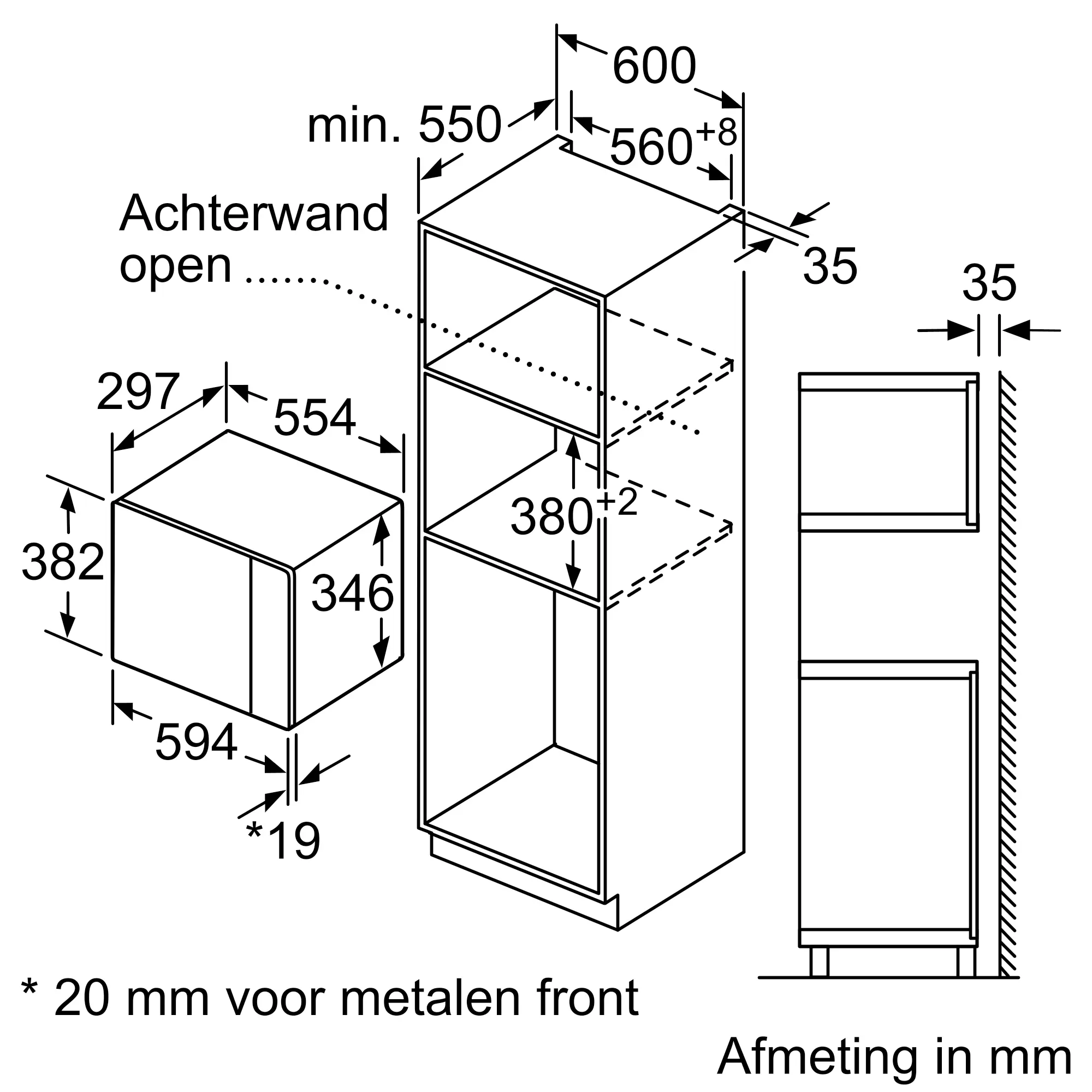 Serie 4 Inbouwmagnetron Zwart