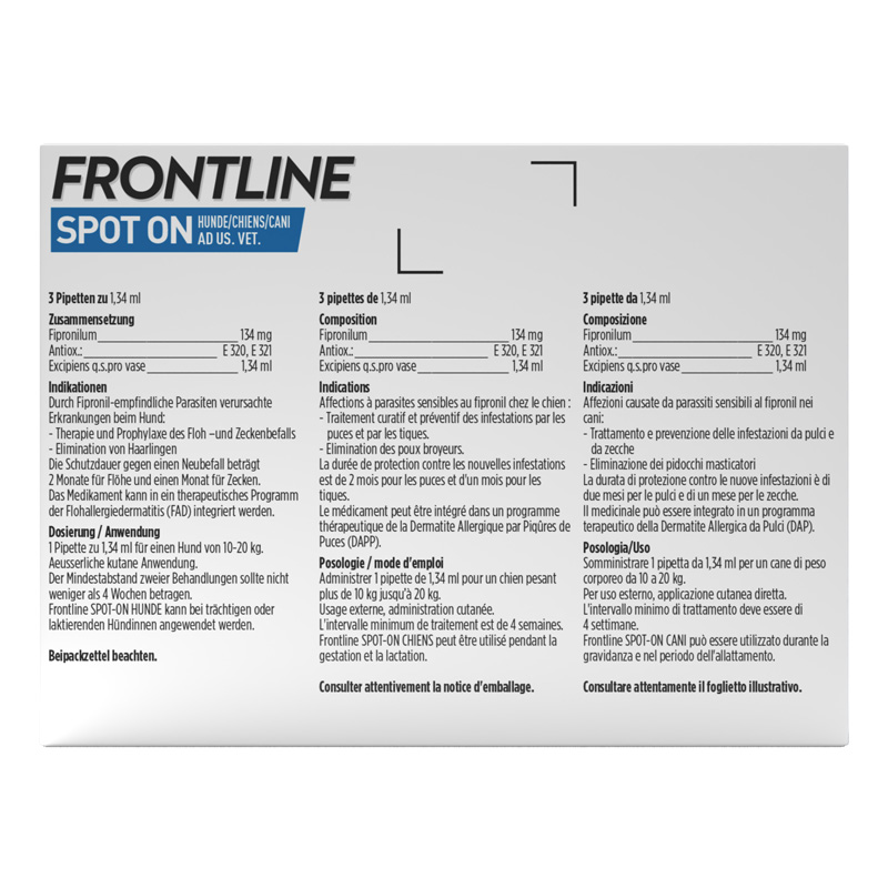 Frontline Spot On Lös Hund M Liste D 1.34 ml