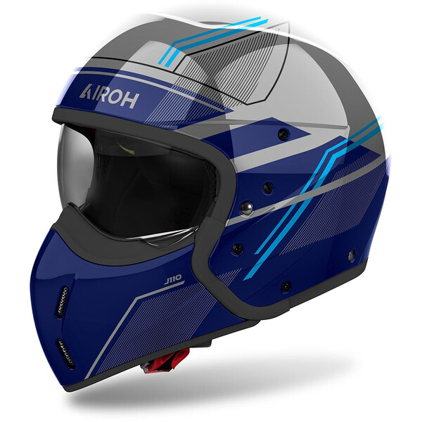Airoh - Casque J 110 Slim Bleu / Gris / Navy / Brillant