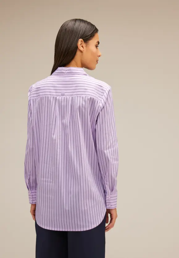 Office Streifenbluse - soft pure lilac