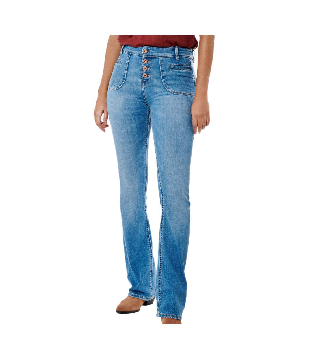 Jean Boot-Cut Bleu Femme Kaporal Lucky