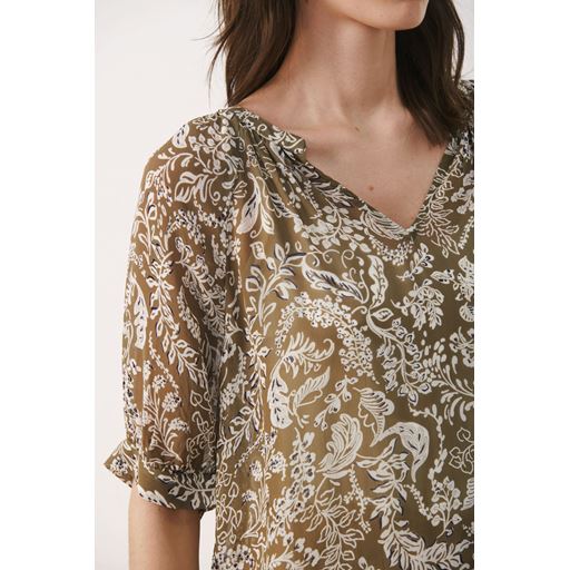 Part Two PopsyPW Bluse, Military Olive Botanical, 42