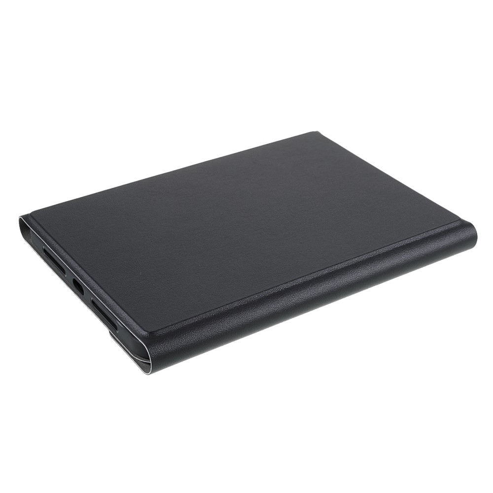iPad Mini 7 (2024) / Mini 6 (2021) Leder Tasche Magnet Bluetooth Tastatur Abnehmbar (QWERTY) - Schwarz