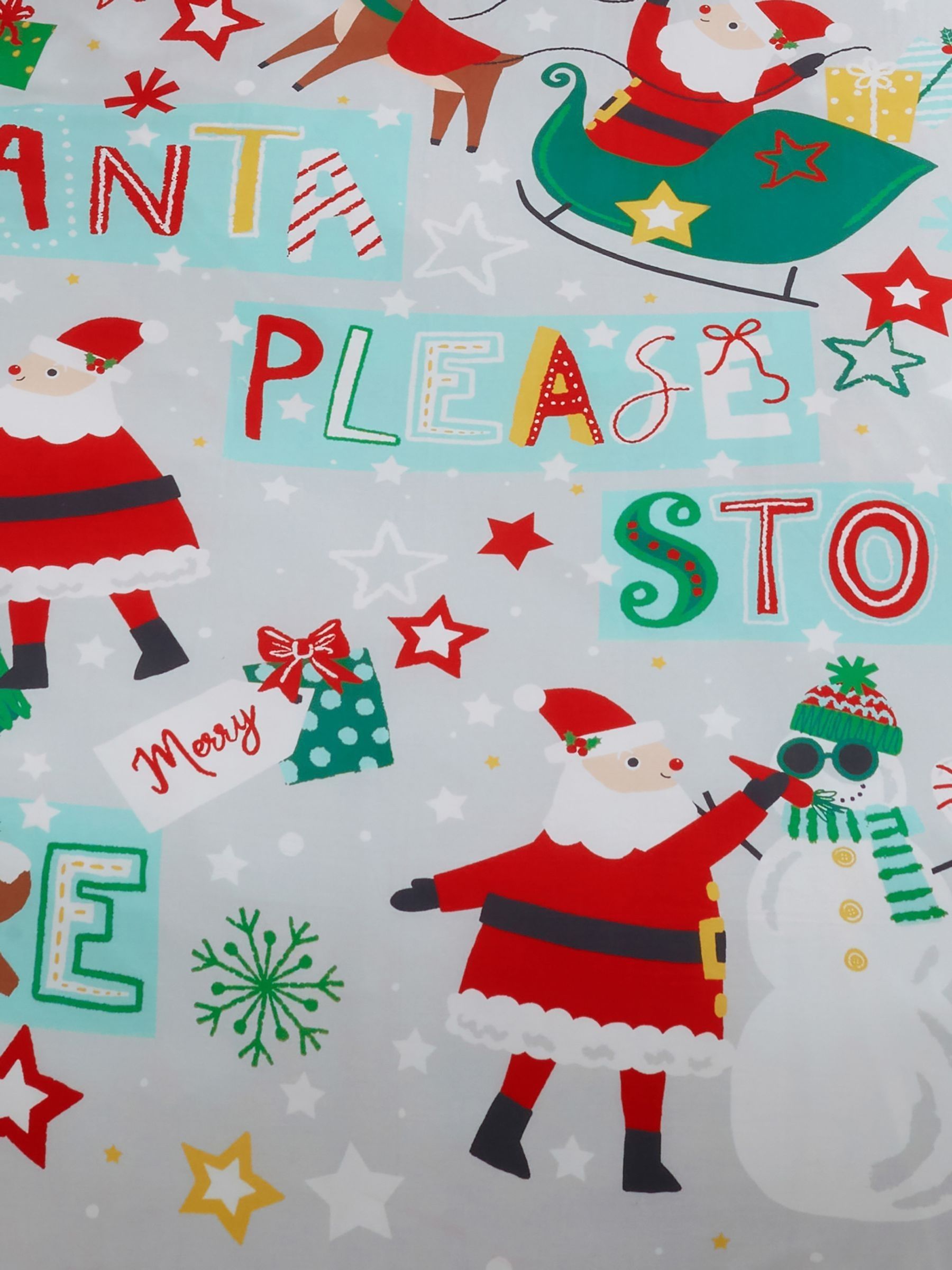Bedlam Kerstmis Santa Stop Hier Glow in the Dark Dekbedset