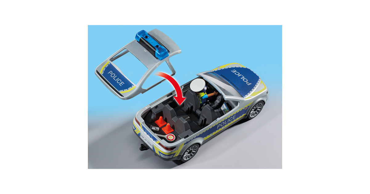 PLAYMOBILAction Heroes - Politie patrouilleauto Constructiespeelgoed  (71729)