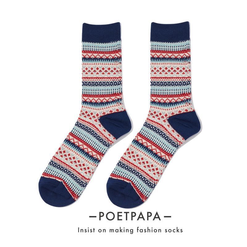 Loverly - Sokken met geometrische print en kleurblokken