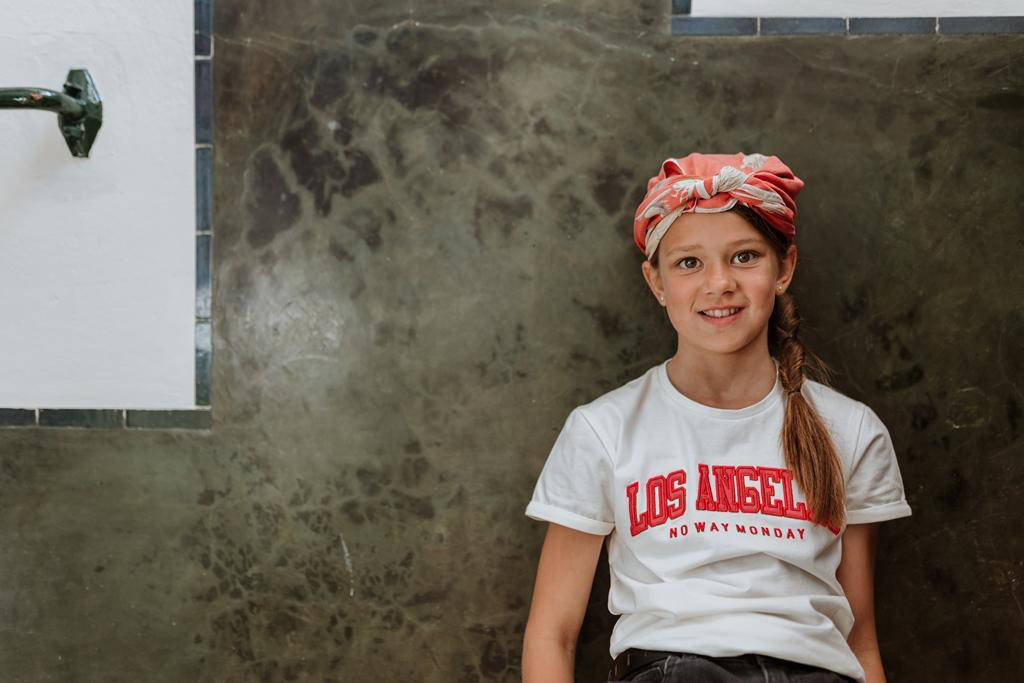 No Way Monday T-shirt met tekst offwhite