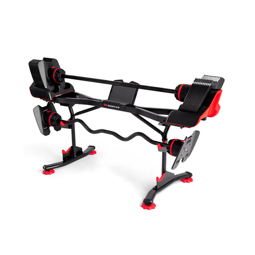 Barra de suporte Bowflex com barra de rosca e suporte para mídia