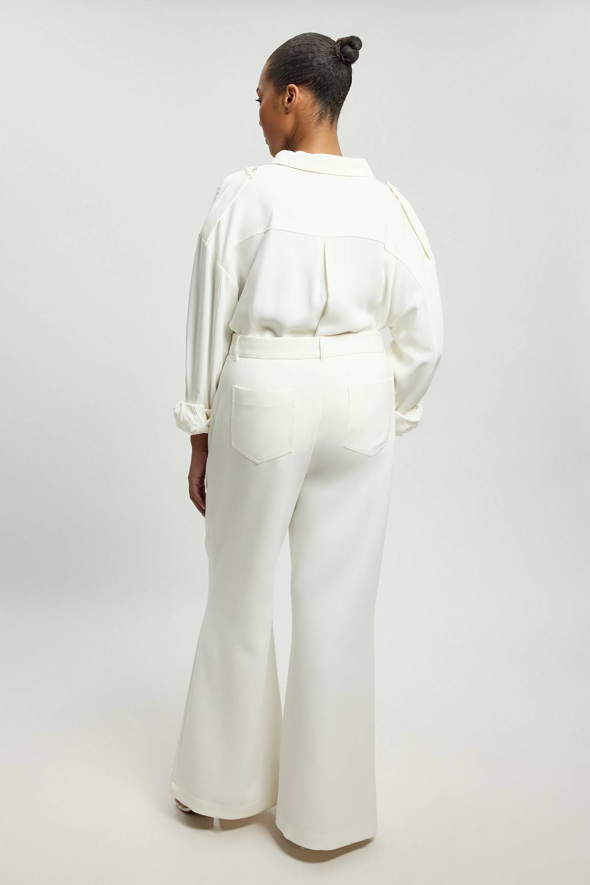 KarenMillen Pantalon Grande Taille Droit Compact Stretch À Poches