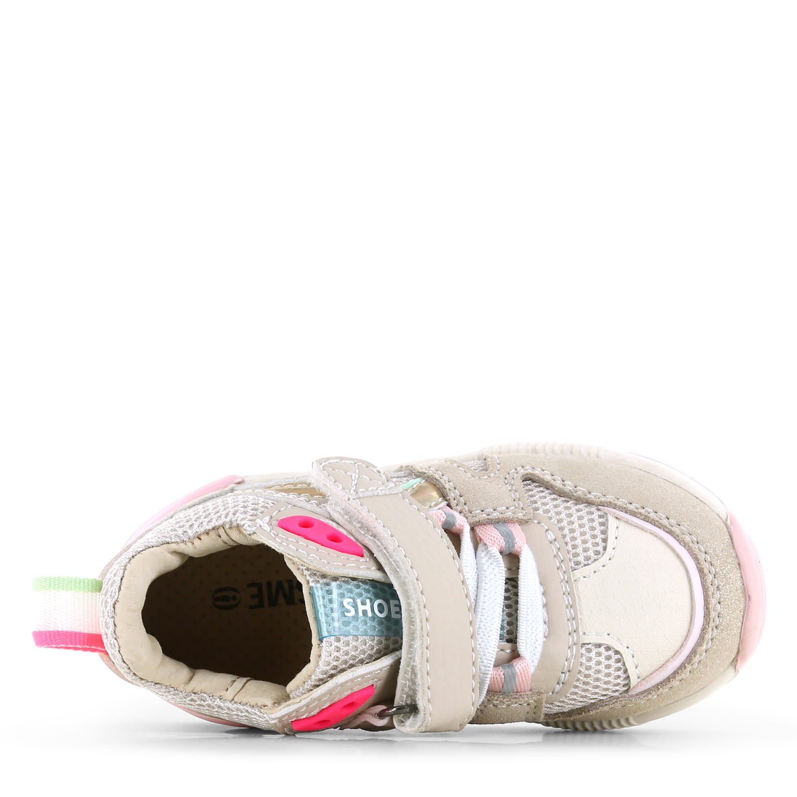 Shoesme beige sneaker Leer, Microfiber leer | Meisjes schoenen