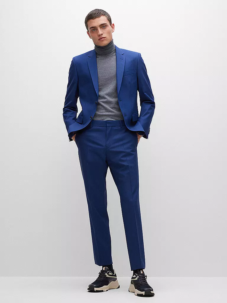 BOSS Anzughose Slim Fit GENUIUS blau