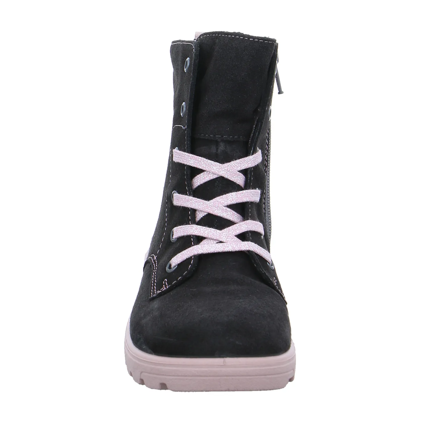 RICOSTA Mädchen-Winter-Bottine Grau Leder  Schaftstiefel