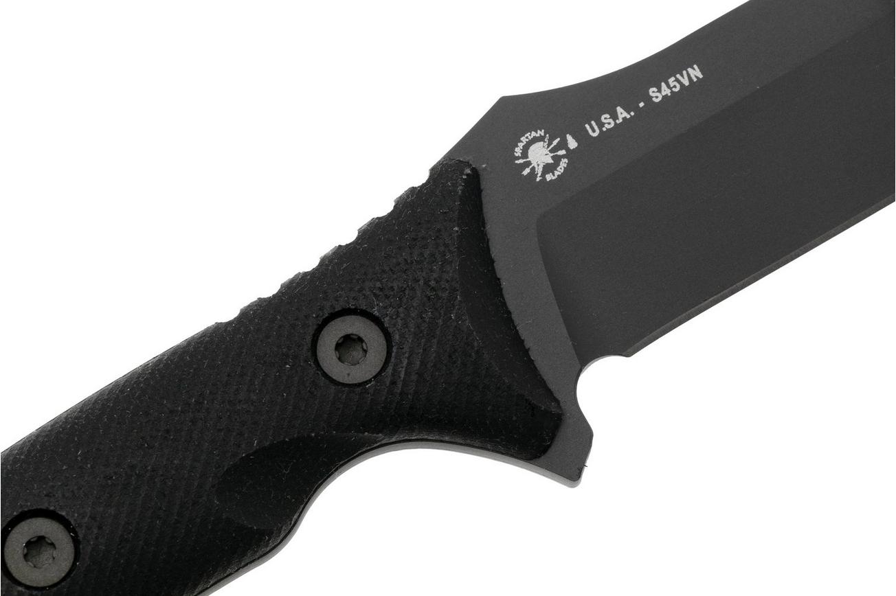 Spartan Blades Moros SB53BKBKKYBK Black, Black Micarta, survivalmes, kydex schede