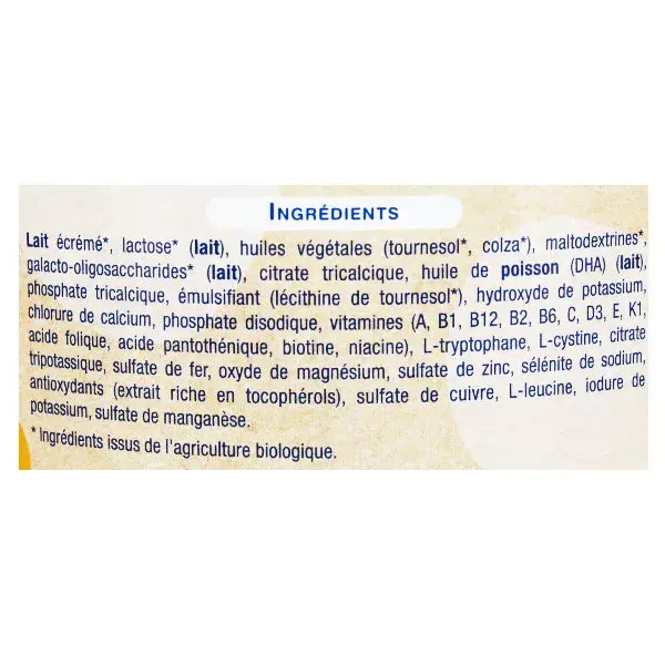 Leite de crescimento orgânico Novalac, 3ª etapa, 800g