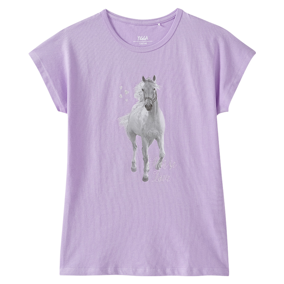 Yigga Mädchen Shorty mit Pferde-Motiv helllila