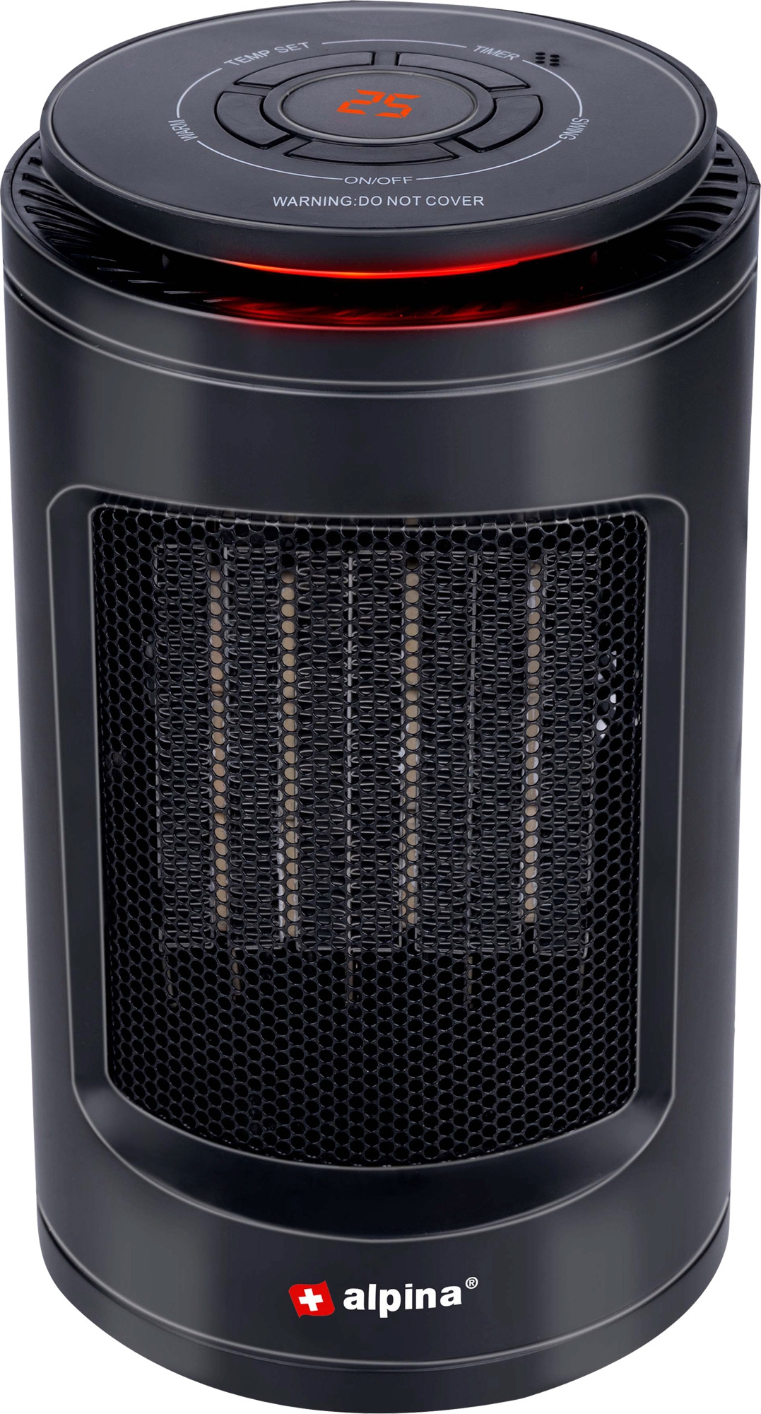Alpina Elektroheizlüfter mit Ventilator 230 V 1200 W schwarz