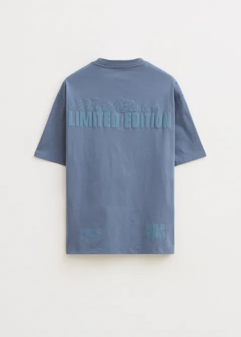 T-shirt met print girls tour blauw (BLW.M)