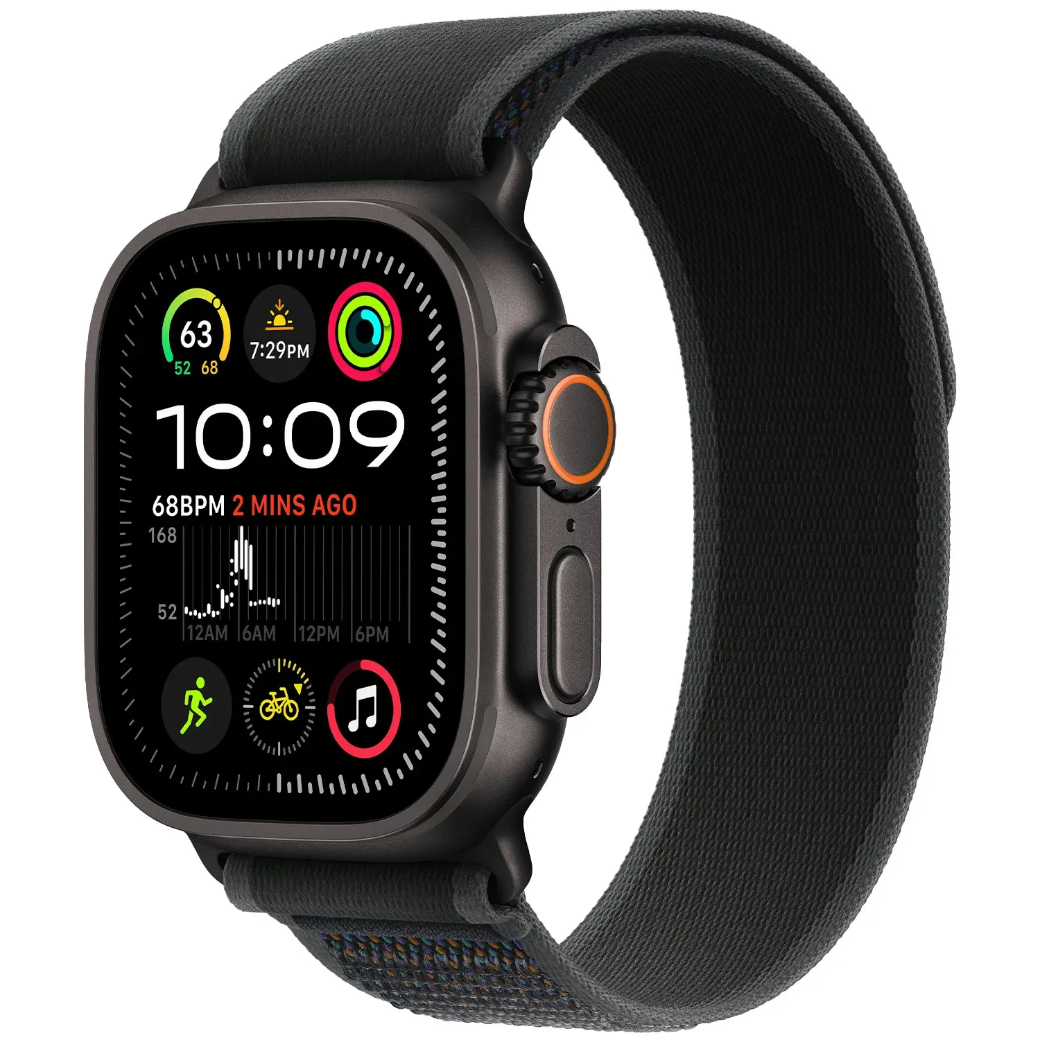 Apple Watch Ultra 2 GPS + Cellular 49mm Black Titanium Case Trail Loop M/L MX4V3