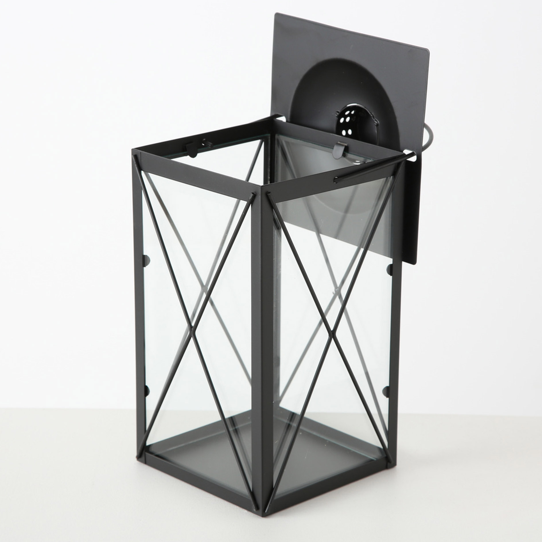 Indoor-Laterne - schwarz - 30 cm hoch