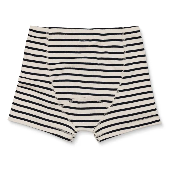 Hemen Biarritz Boxer Albar Marin Coton Bio | Blanc