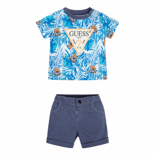Guess - SET SL T SHIRT SHORTS - Multicolore