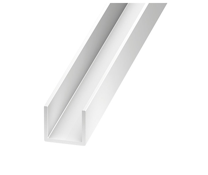 Profilé U PVC blanc 6,2 x 8,7 x 6,2 mm, 1 m