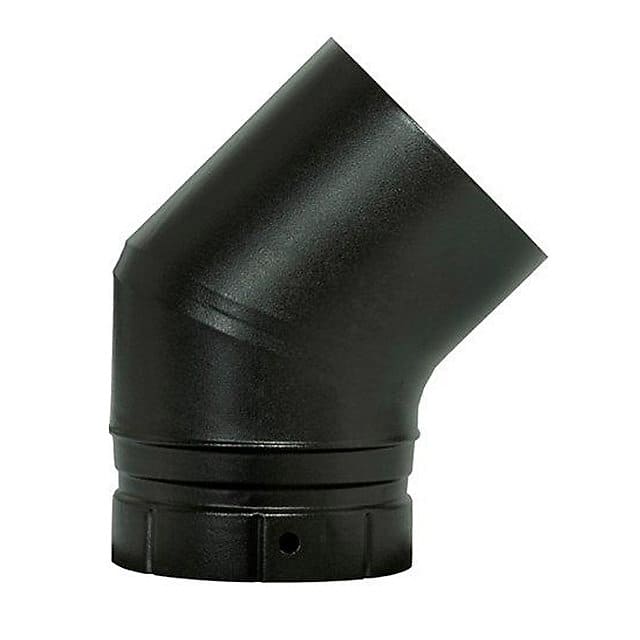 Coude émaillé segmenté Noir 45° x ø180 Poujoulat