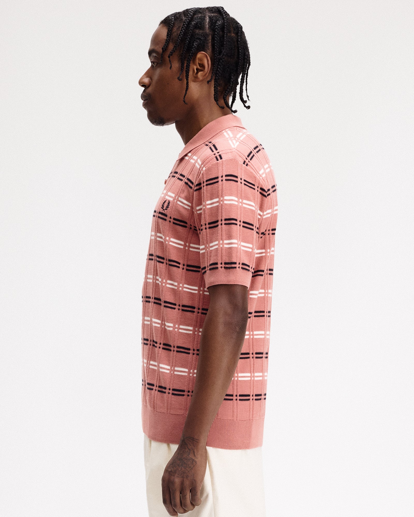 Fred Perry<br>Striped Rib Knitted Shirt