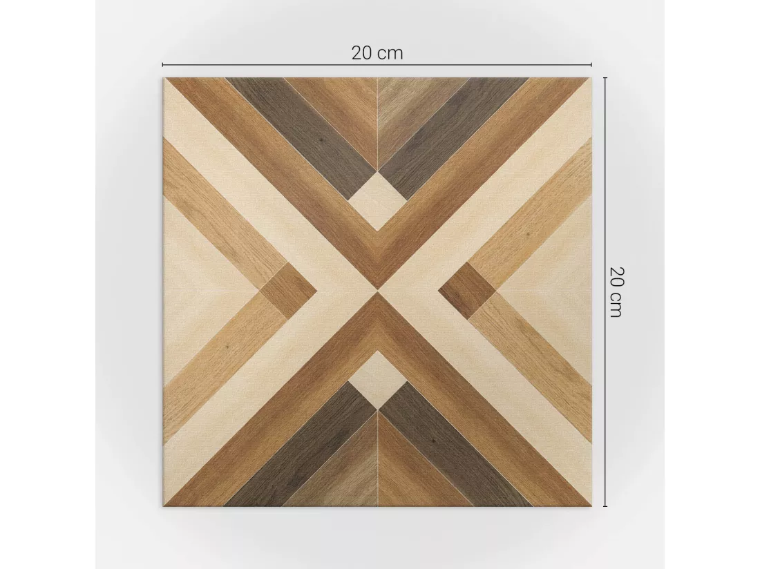 Carreaux autocollants PVC, Carrelage PVC adhésif - 20x20x20 - Motif à carreaux géométrique
