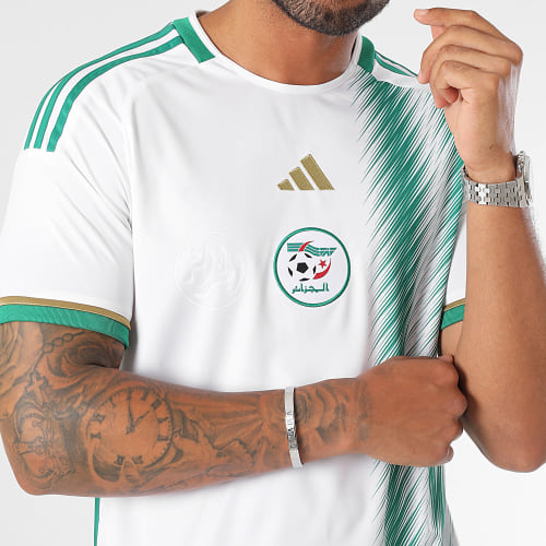 Maillot Officiel Algérie FAF HE9254 Blanc Vert