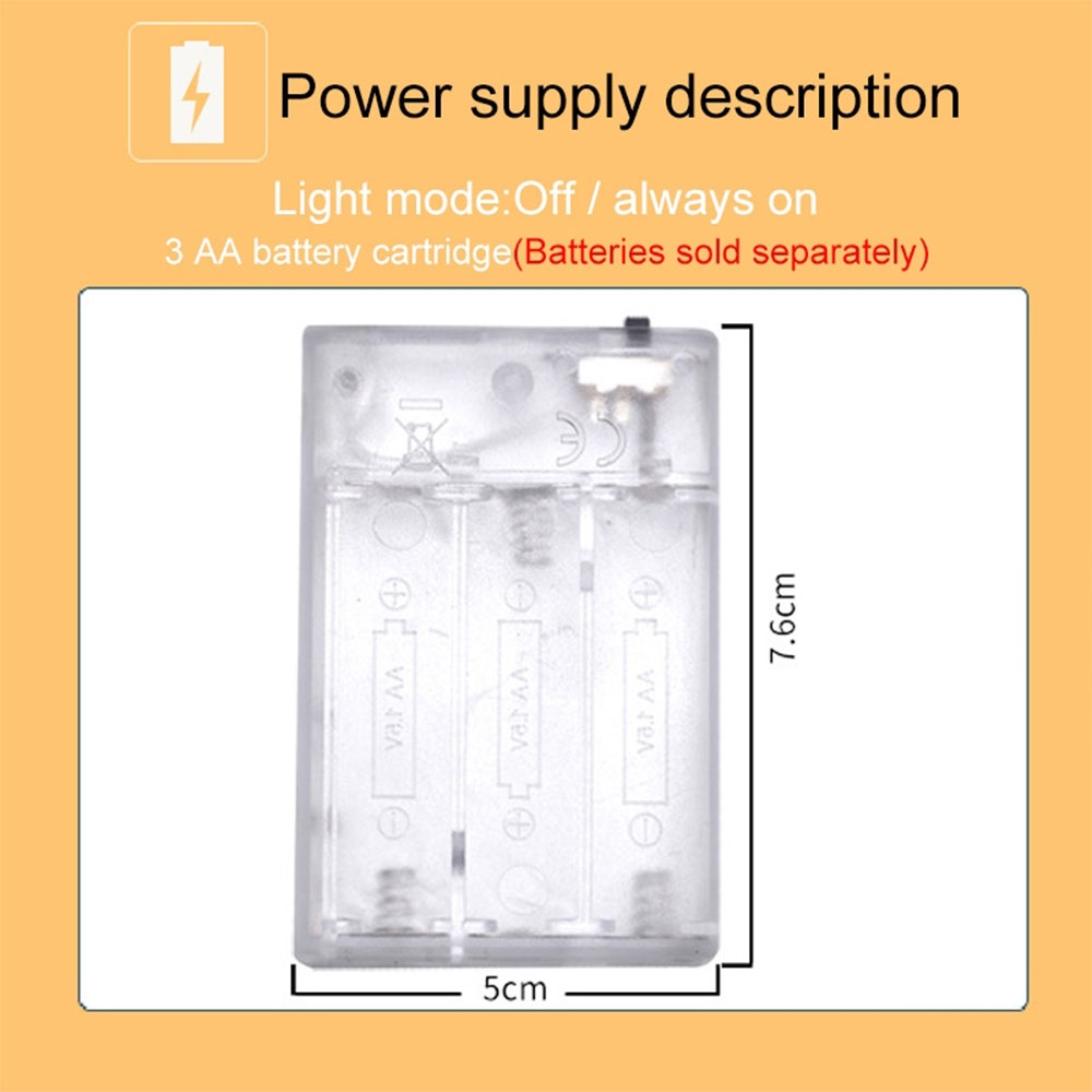 (2.5m) 20 LED's Halloween Party Deko Lichterkette Gespenst Geist Beleuchtung (Batteriebetrieben) - Warmweiss