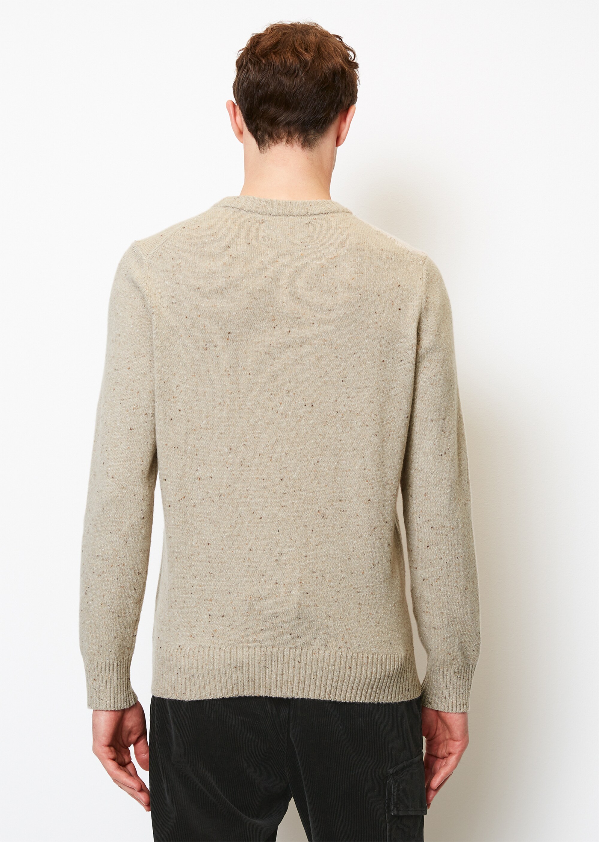 Pullover regular aus gesprenkeltem Tweedgarn