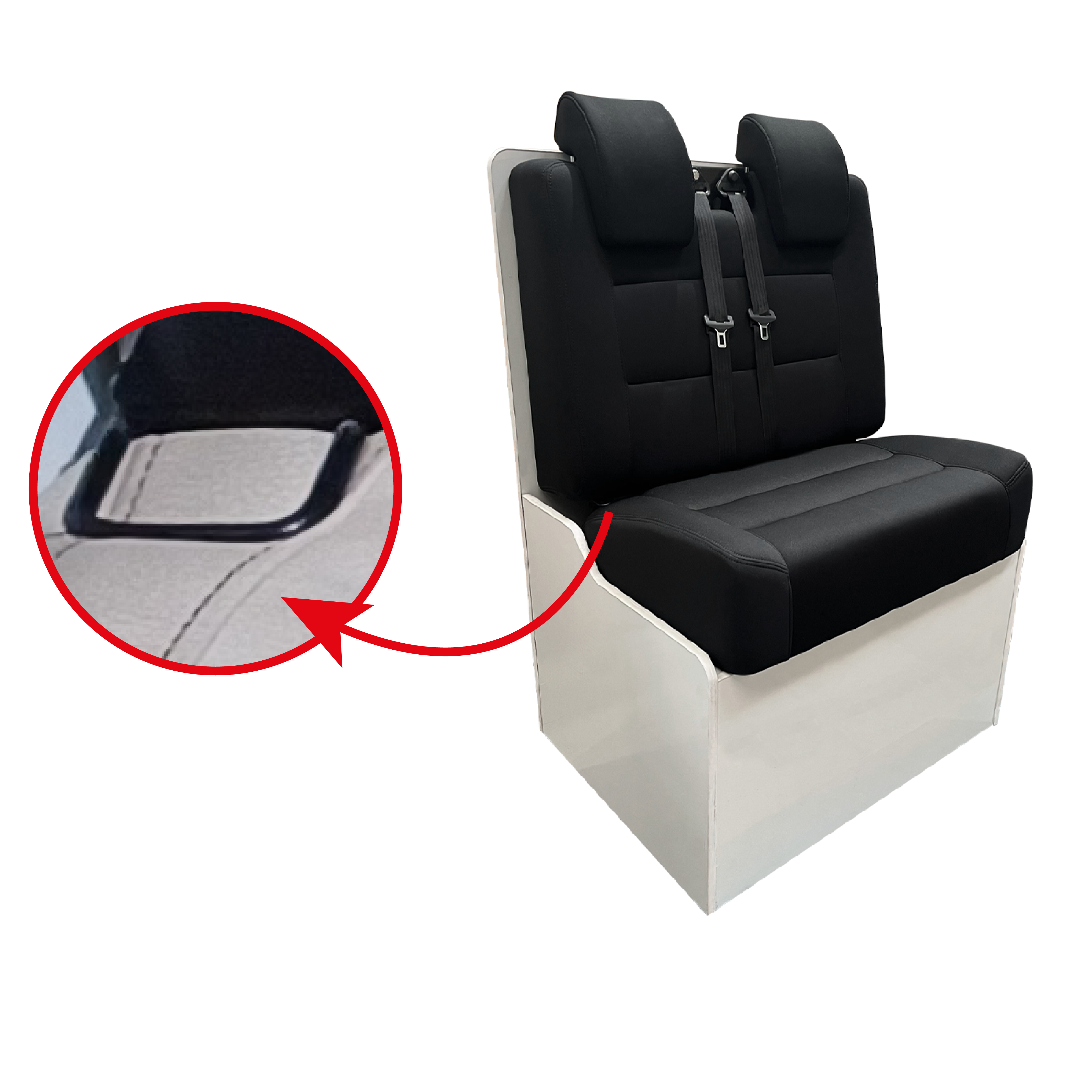 K'Foam CTA Frame Komfort Seat met Isofix - Premium Black