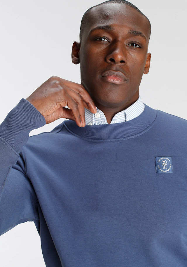 DELMAO Sweatshirt , Langarm,  Regular Fit,  unifarben,  Basic-Stil