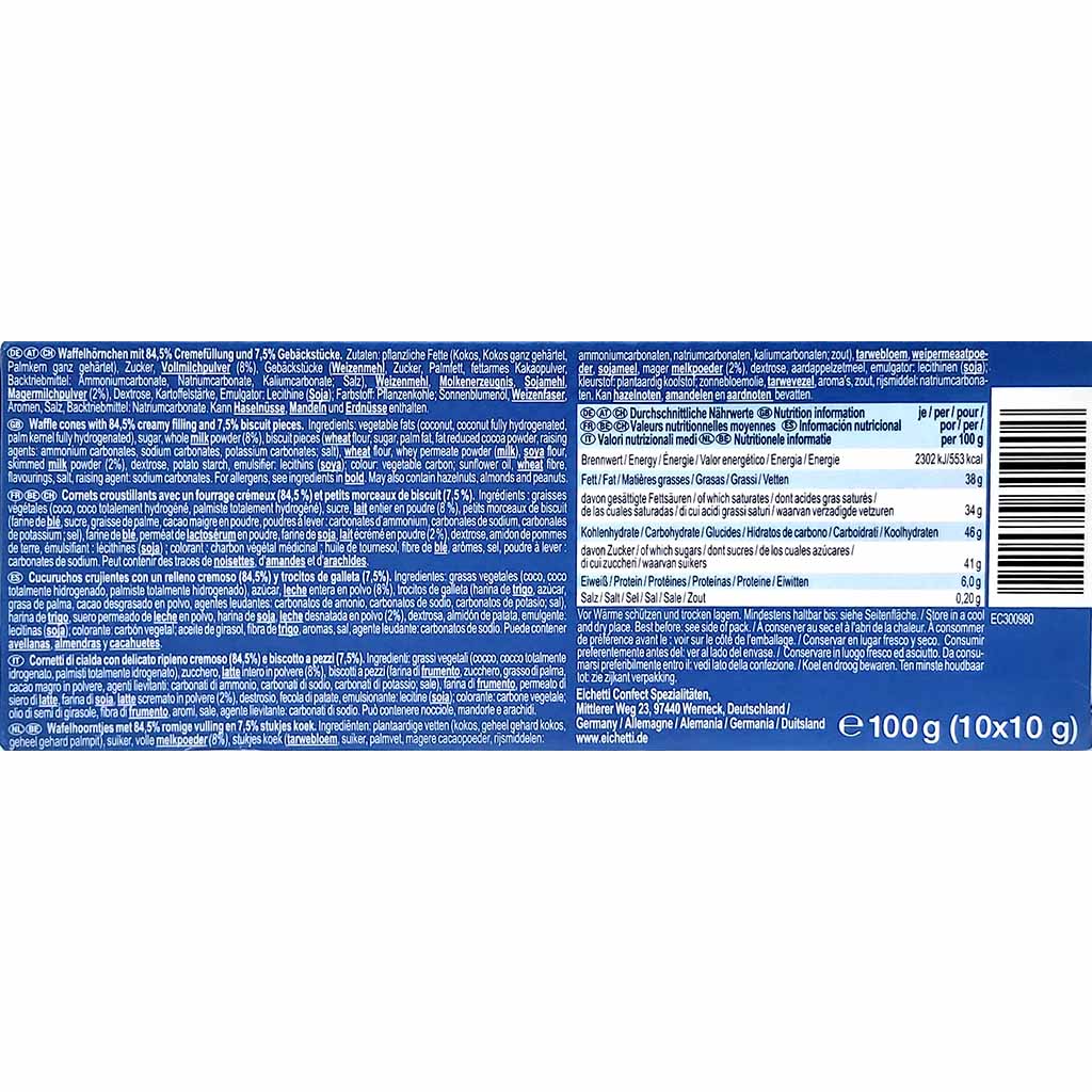 Eichetti Crispy Cups Cookies & Cream 100g MHD:2.2.25