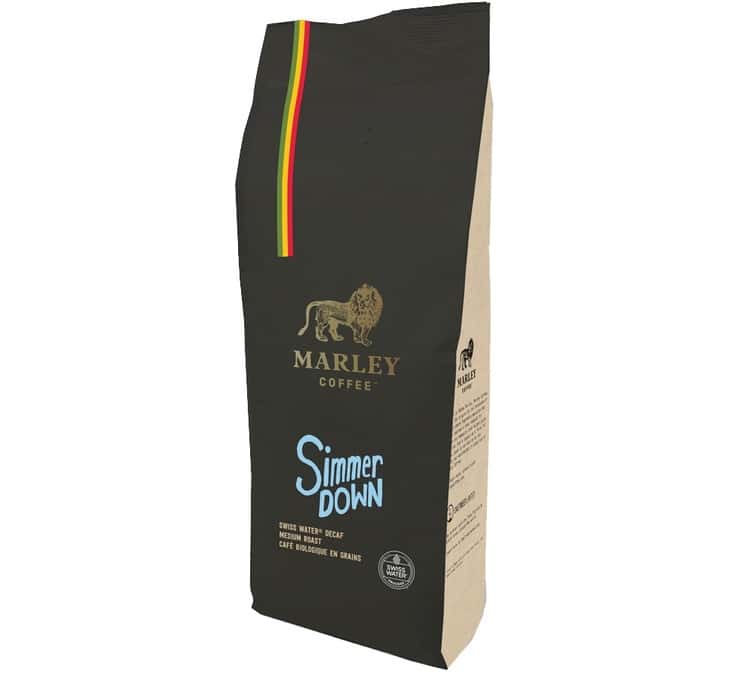 Café en grain Bio Marley Coffee Simmer Down décaféiné - 1kg