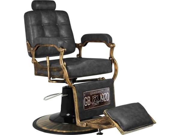 Activeshop Gabbiano fotel barberski Boss HD Old Leather czarny