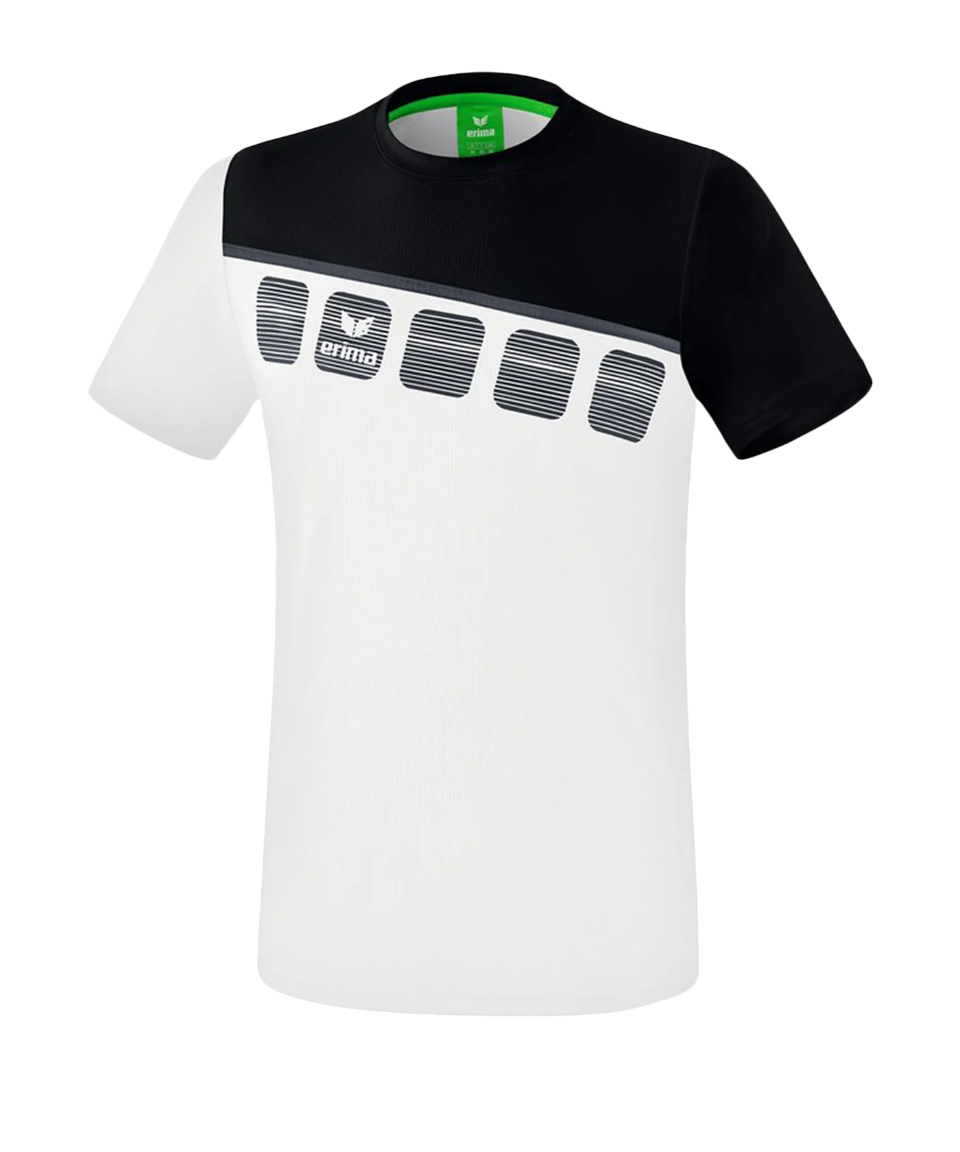 Erima 5-C T-Shirt Kids Weiss Schwarz