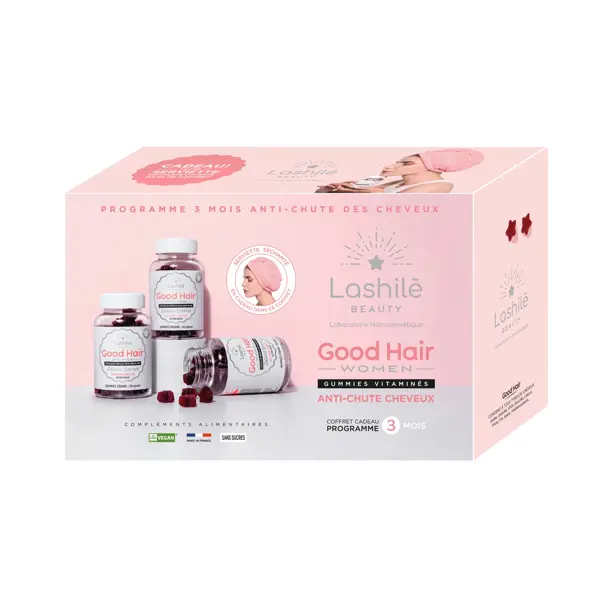 Lashilé Beauty Good Hair Women Anti Chute Cheveux 180 Gummies