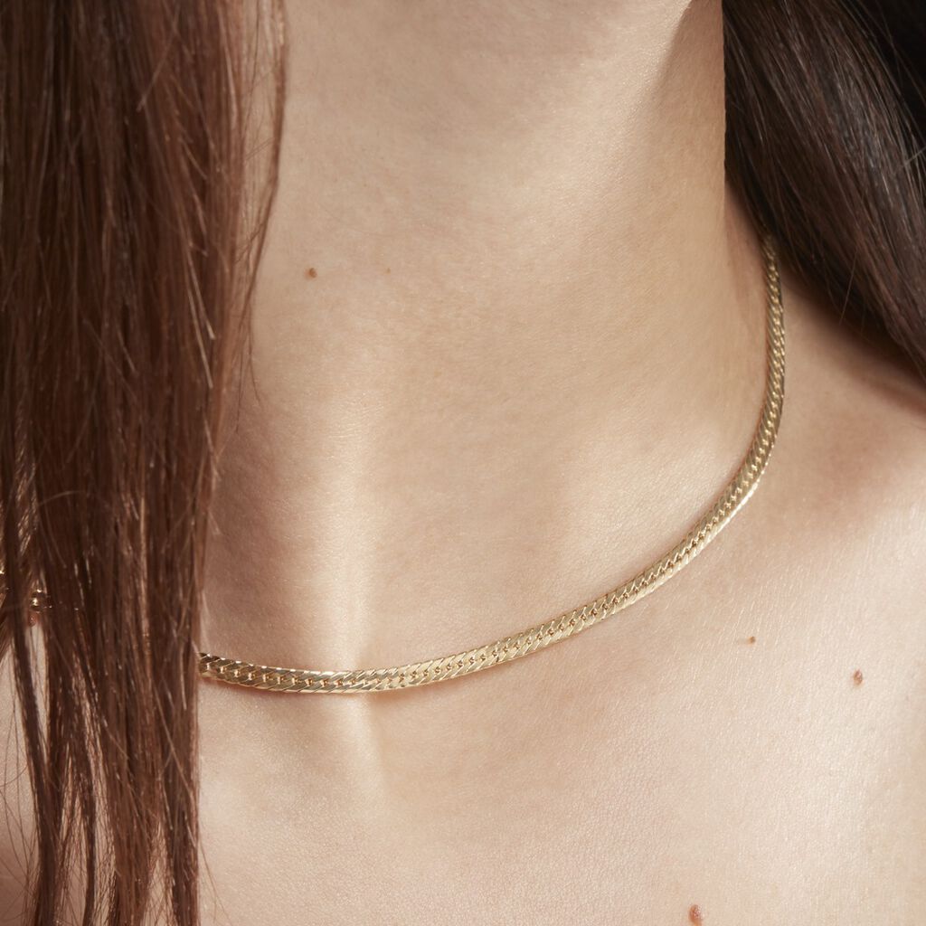 Collier Vanylleae Maille Anglaise Or Jaune