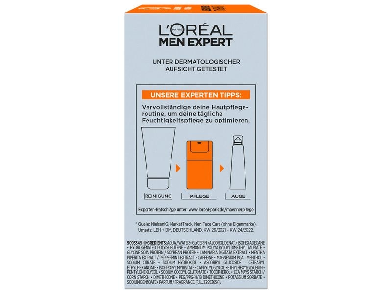 L'Oréal Men Expert Gesichtspflege Expert Day Cream Hydra En Feuchtigkeitspflege bekämpft mithilfe von Vitamin C und Proteinen müde Männerhaut