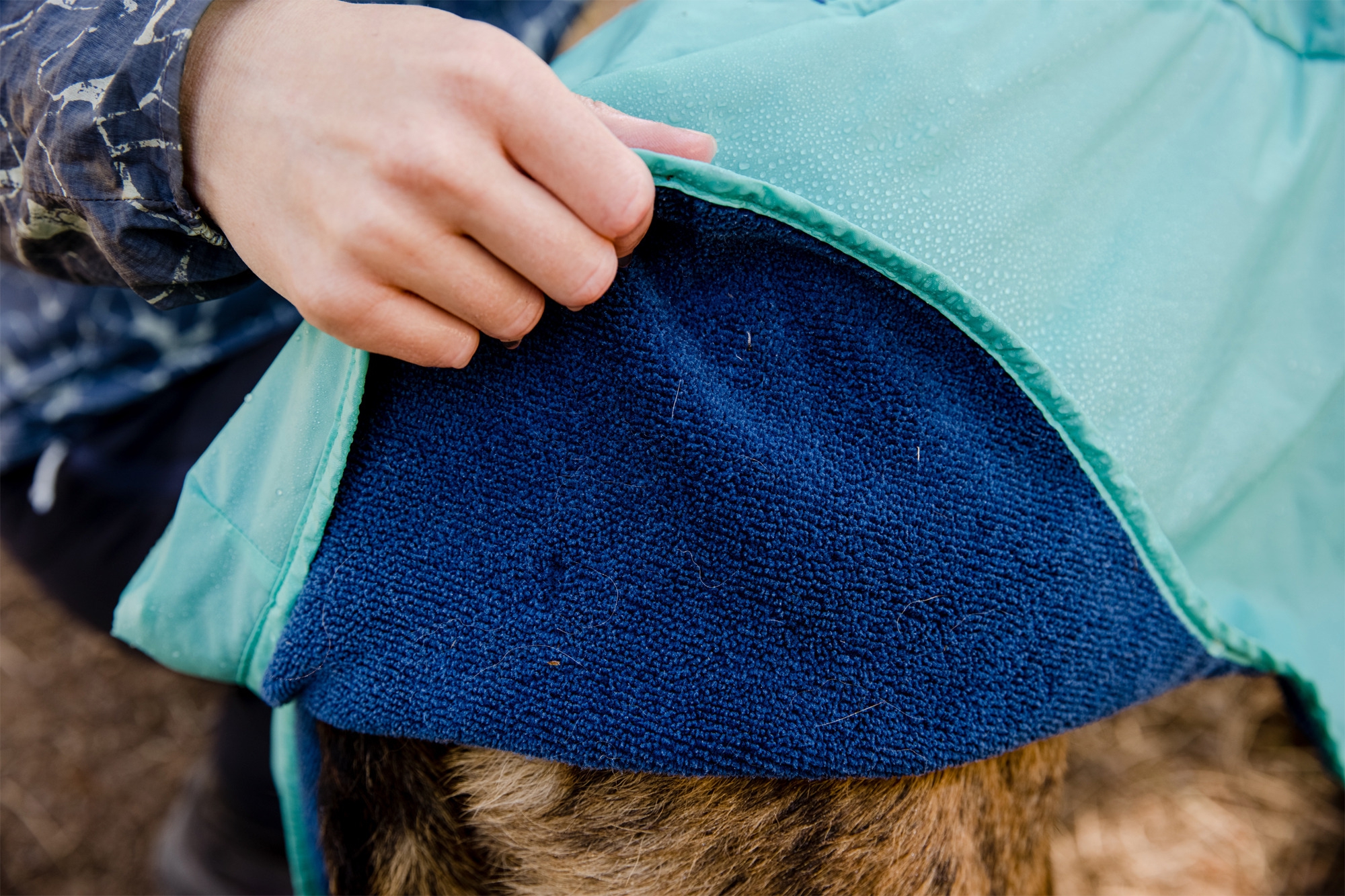 Ruffwear Dirtbag Hundehandtuch Aurora Teal XS