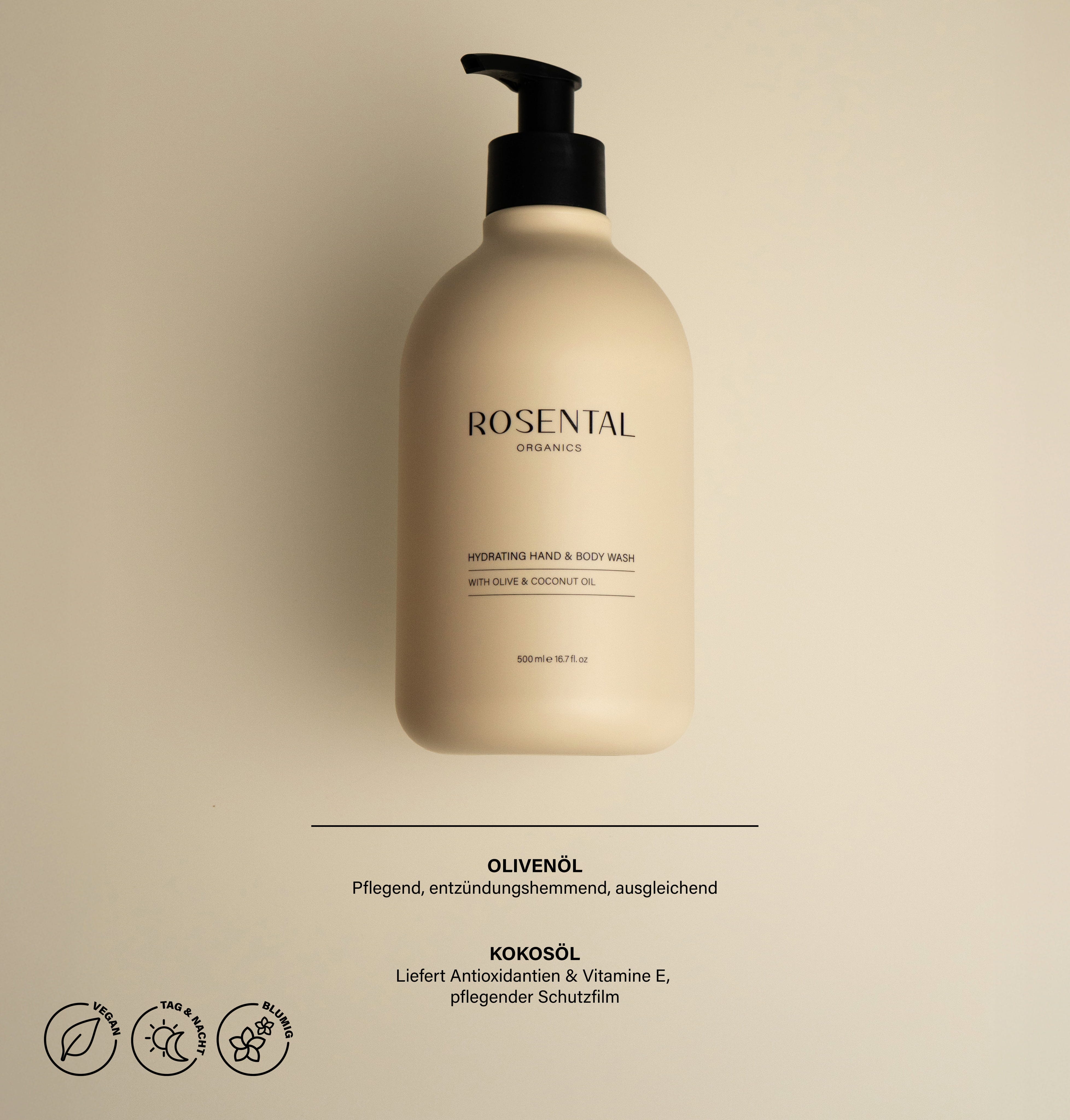 Rosental Organics  Hand & Body Wash, 500 ml