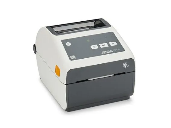 Zebra ZD421t-HC - Etiketprinter - termo transfer - Rulle (11,2 cm) - 203 dpi - op til 152 mm/sek. - USB 2.0, LAN, USB vært - hvid