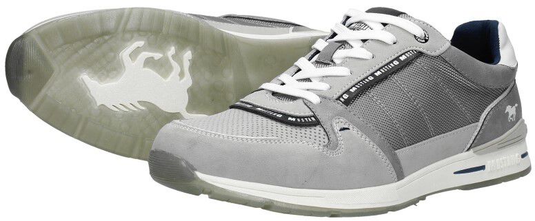 Mustang Veterschoenen Laag licht grijs