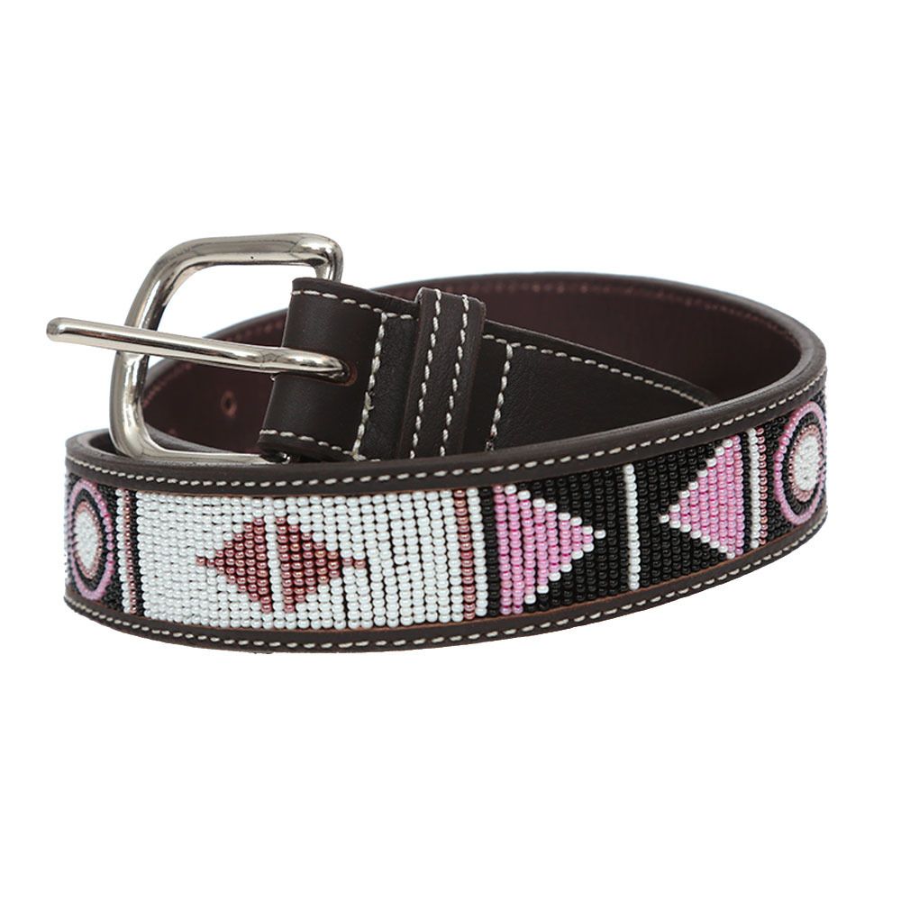 Pénélope PEARL - Ceinture Femme havane/rose