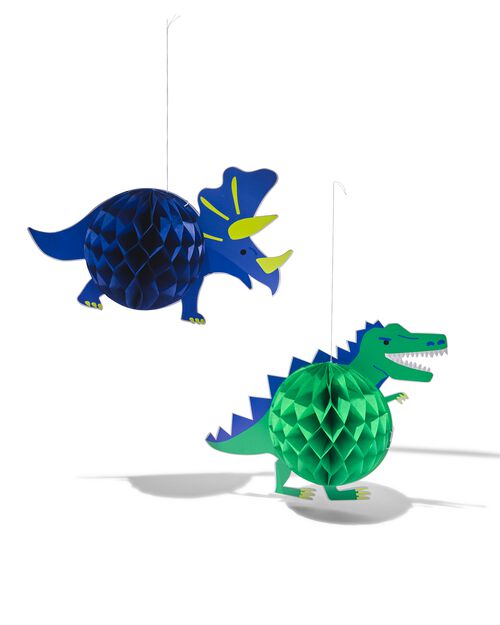 2 dinosaures en papier alvéolé