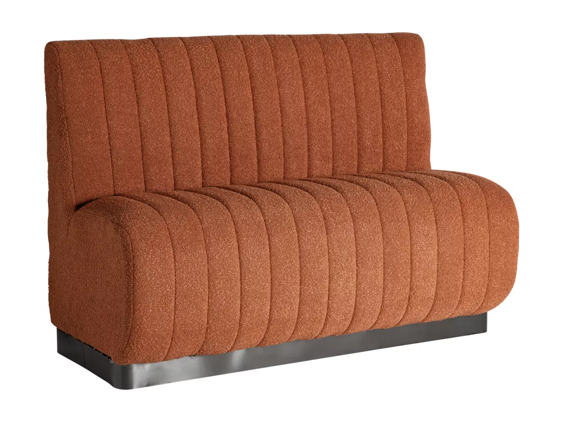 Sofa en coton marron en 140x68x100 cm